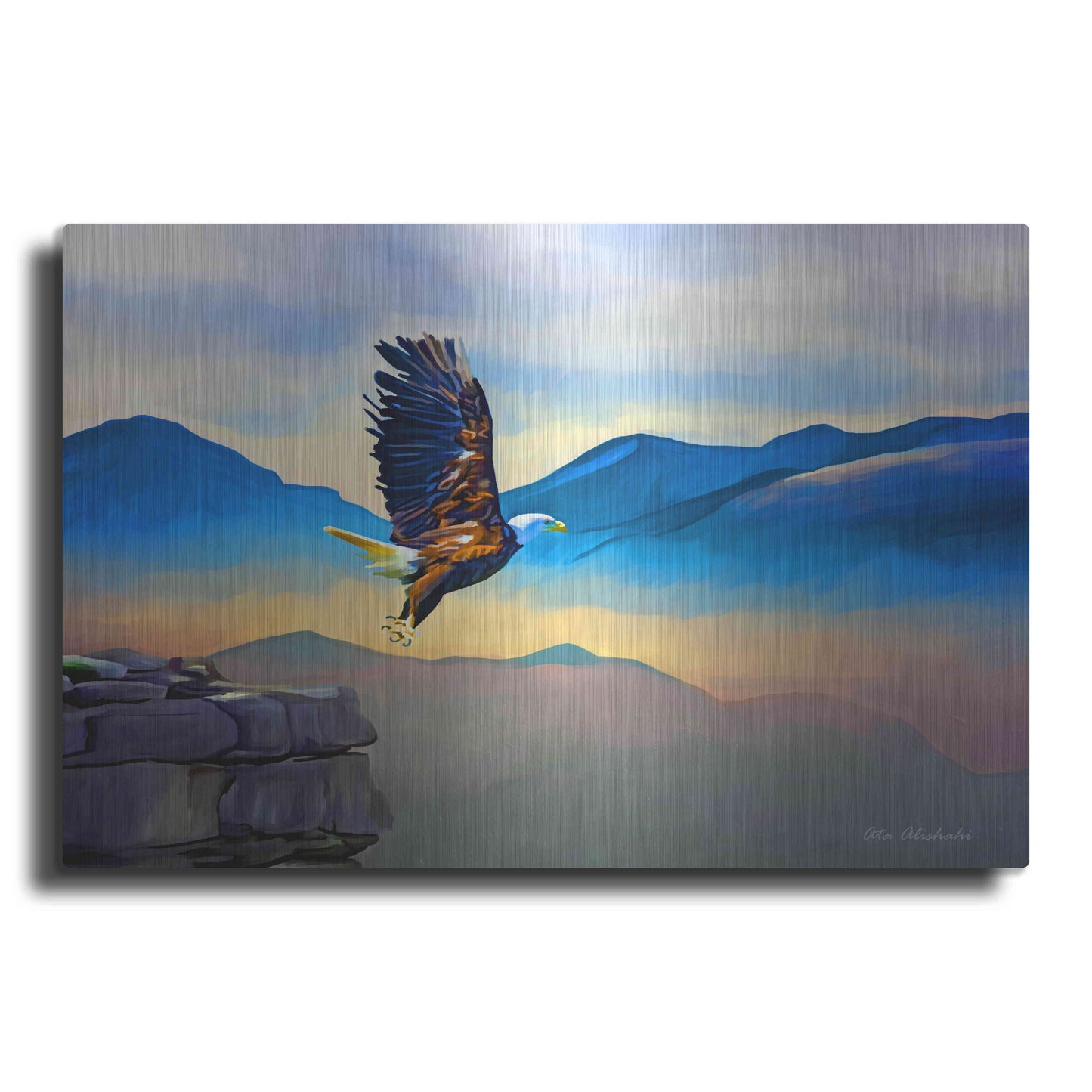 Luxe Metal Art 'Fly Higher' by Ata Alishahi, Metal Wall Art