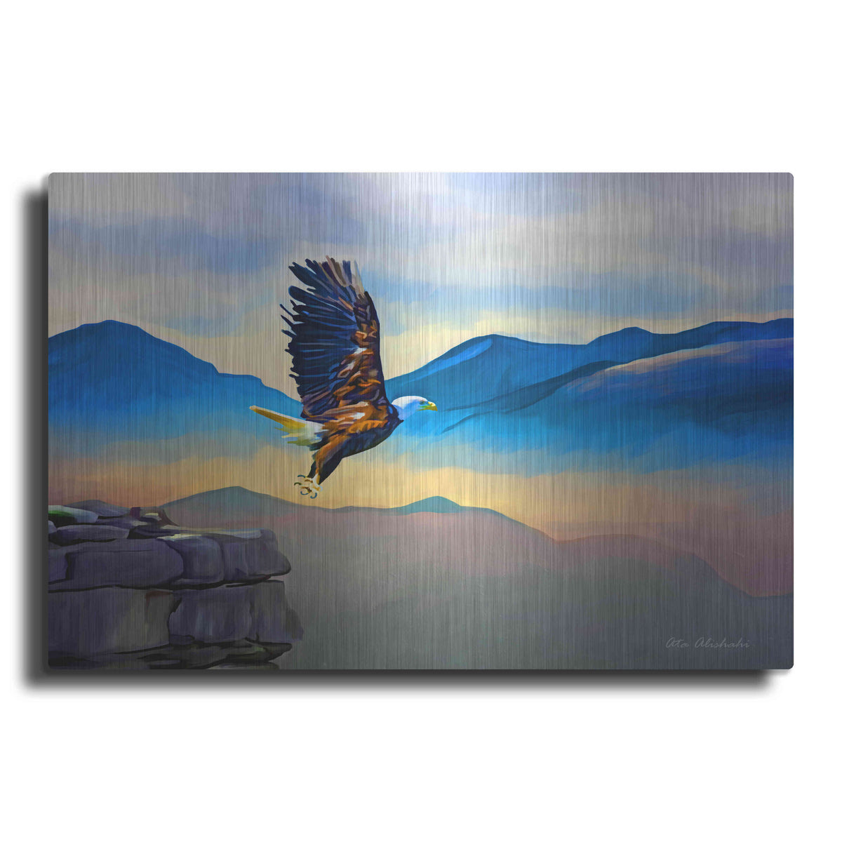 Luxe Metal Art 'Fly Higher' by Ata Alishahi, Metal Wall Art