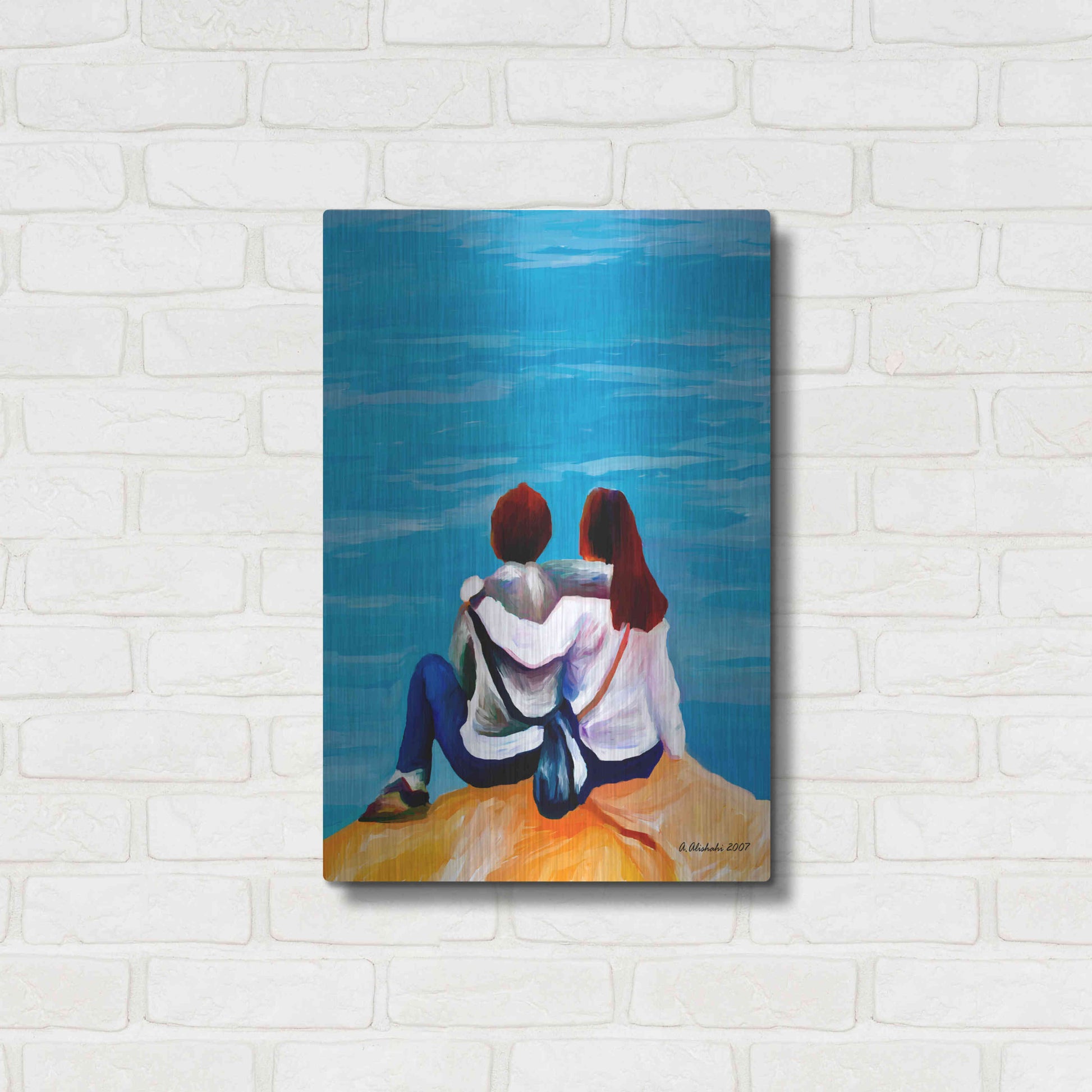 Luxe Metal Art 'A moment to remember' by Ata Alishahi, Metal Wall Art,16x24