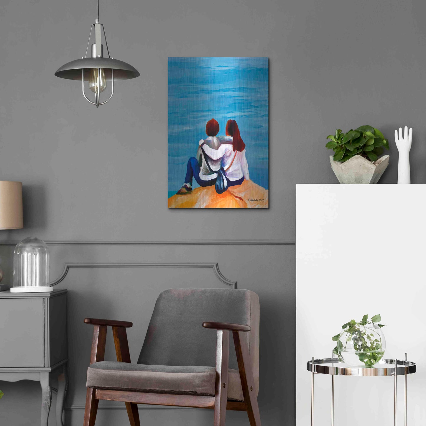 Luxe Metal Art 'A moment to remember' by Ata Alishahi, Metal Wall Art,16x24