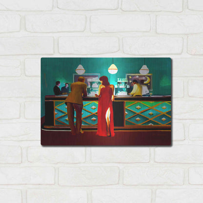 Luxe Metal Art 'Bar' by Ata Alishahi, Metal Wall Art,16x12