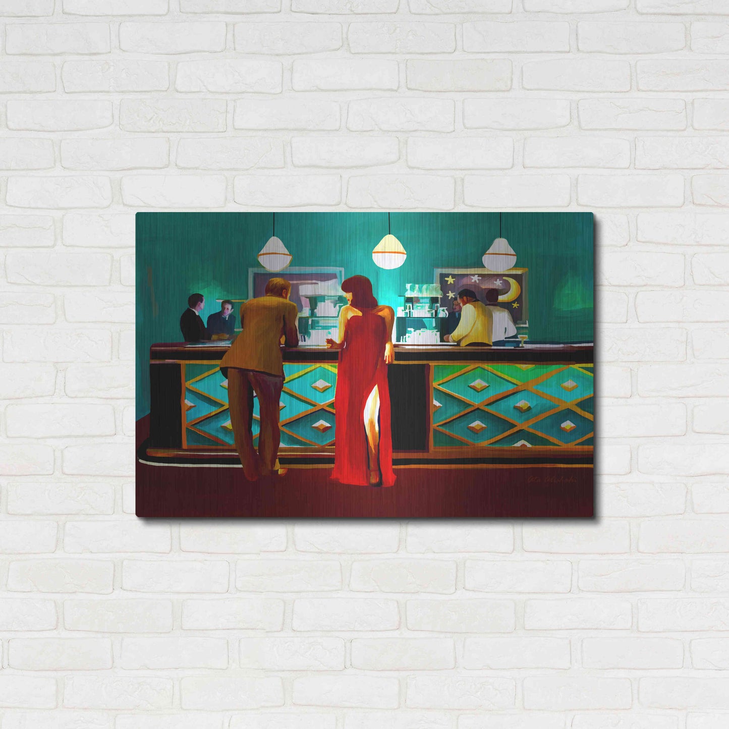 Luxe Metal Art 'Bar' by Ata Alishahi, Metal Wall Art,36x24