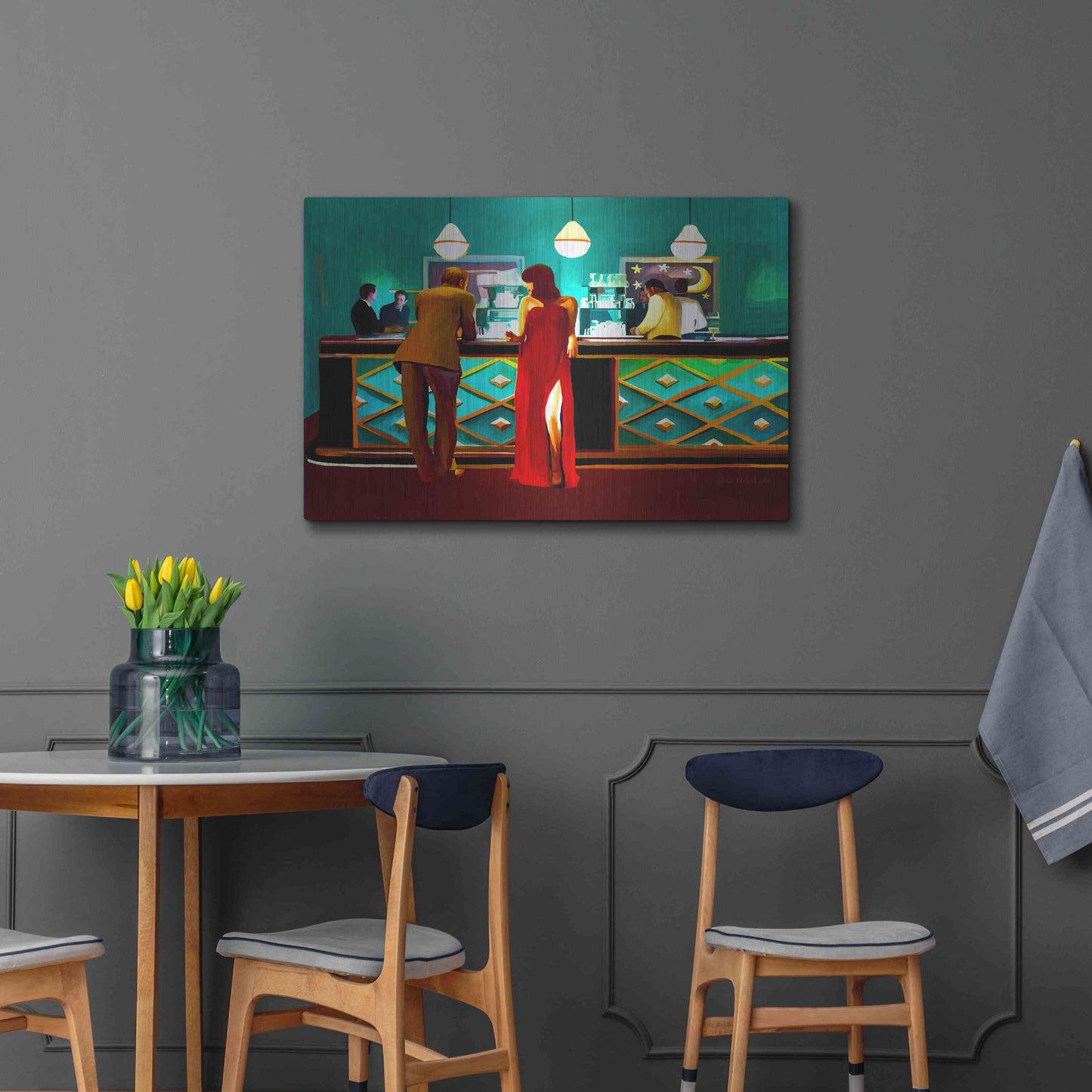 Luxe Metal Art 'Bar' by Ata Alishahi, Metal Wall Art,36x24