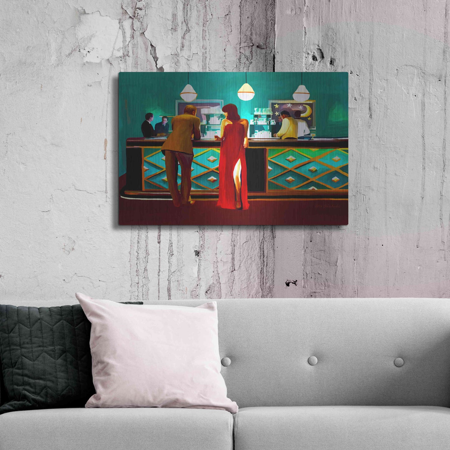 Luxe Metal Art 'Bar' by Ata Alishahi, Metal Wall Art,36x24