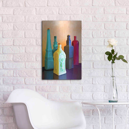 Luxe Metal Art 'Color Bottles' by Ata Alishahi, Metal Wall Art,16x24