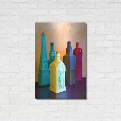 Luxe Metal Art 'Color Bottles' by Ata Alishahi, Metal Wall Art,24x36