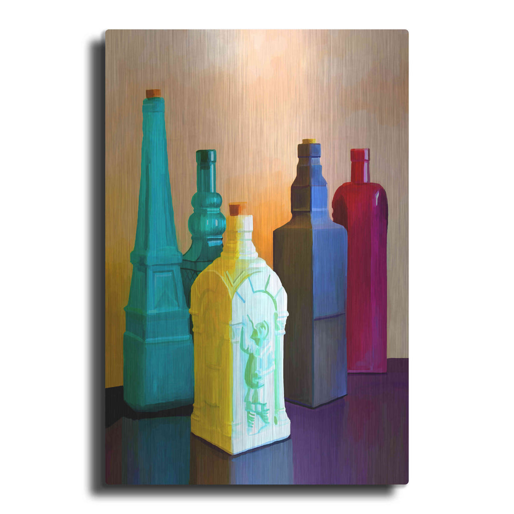 Luxe Metal Art 'Color Bottles' by Ata Alishahi, Metal Wall Art