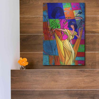 Luxe Metal Art 'Color Dance' by Ata Alishahi, Metal Wall Art,12x16