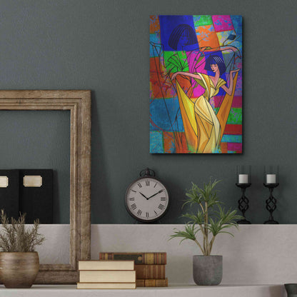 Luxe Metal Art 'Color Dance' by Ata Alishahi, Metal Wall Art,12x16