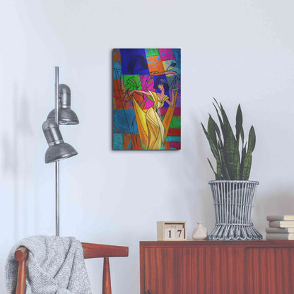 Luxe Metal Art 'Color Dance' by Ata Alishahi, Metal Wall Art,16x24