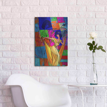 Luxe Metal Art 'Color Dance' by Ata Alishahi, Metal Wall Art,16x24