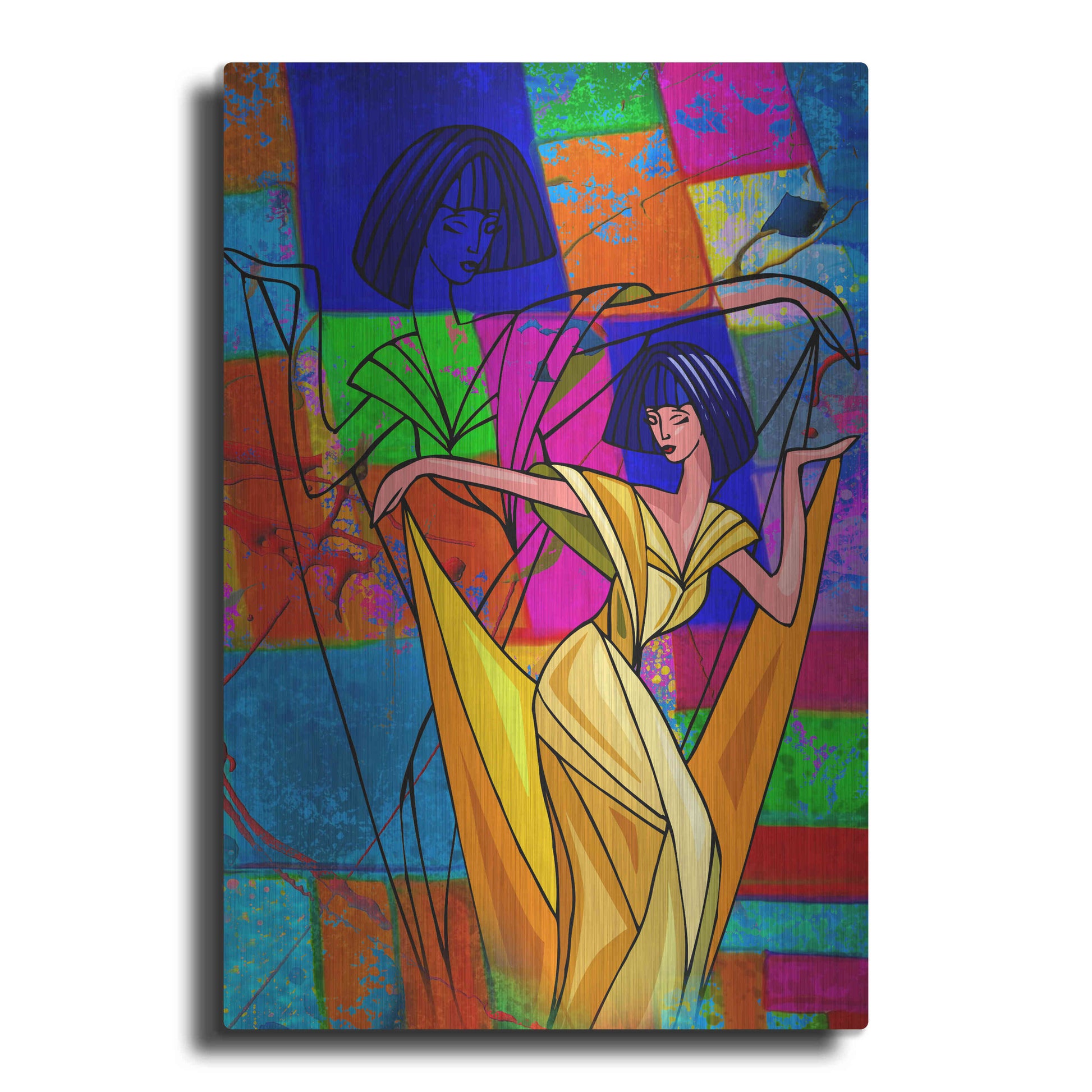 Luxe Metal Art 'Color Dance' by Ata Alishahi, Metal Wall Art