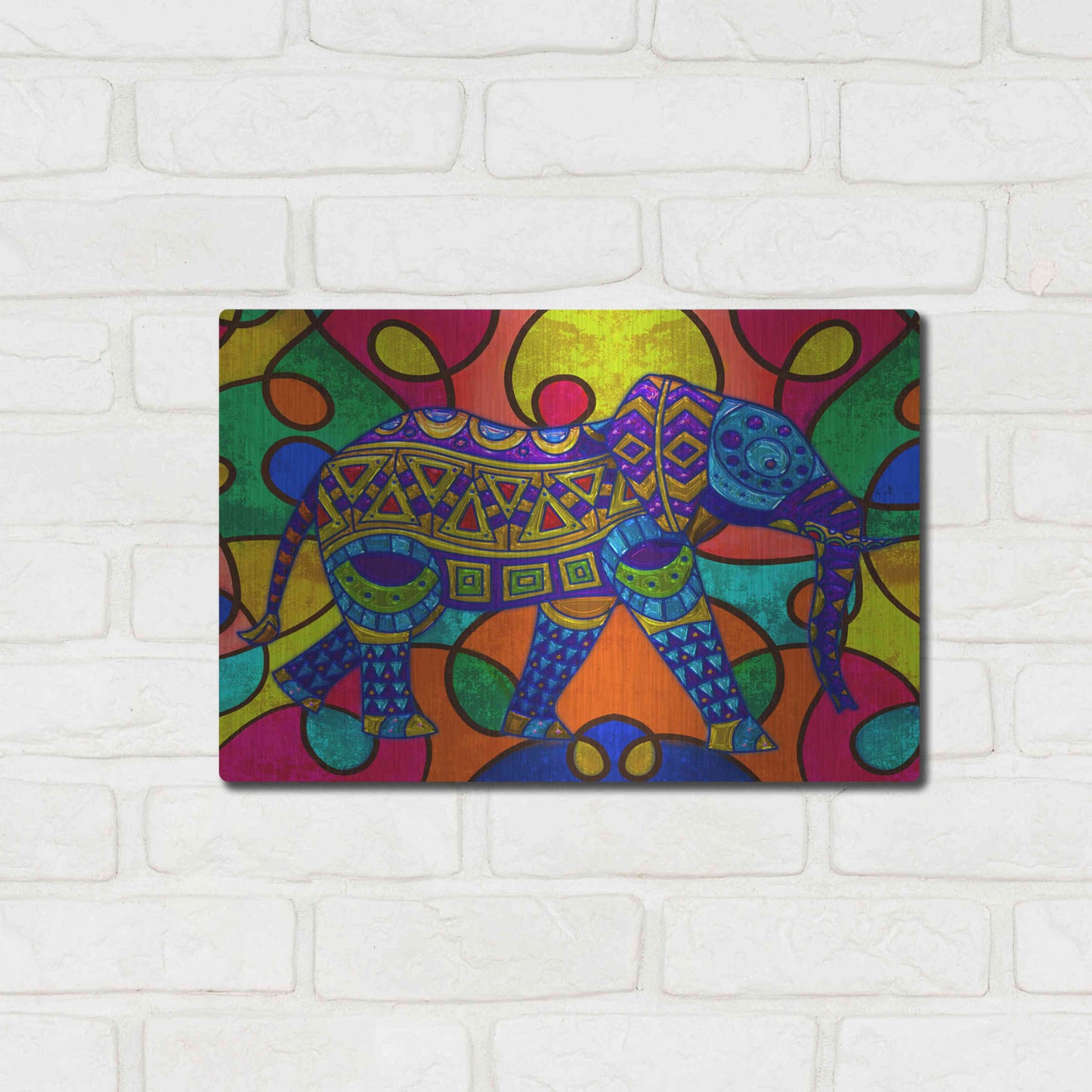 Luxe Metal Art 'Elephant' by Ata Alishahi, Metal Wall Art,16x12