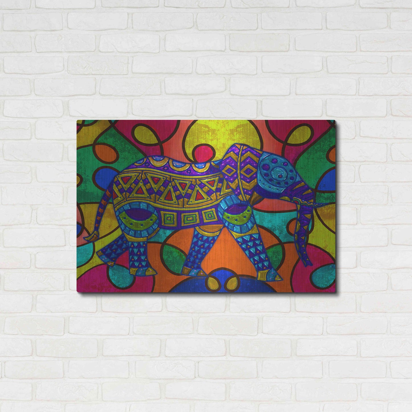 Luxe Metal Art 'Elephant' by Ata Alishahi, Metal Wall Art,36x24