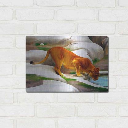 Luxe Metal Art 'Lioness' by Ata Alishahi, Metal Wall Art,16x12