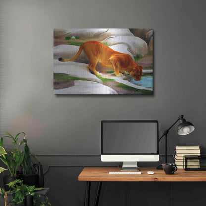 Luxe Metal Art 'Lioness' by Ata Alishahi, Metal Wall Art,36x24