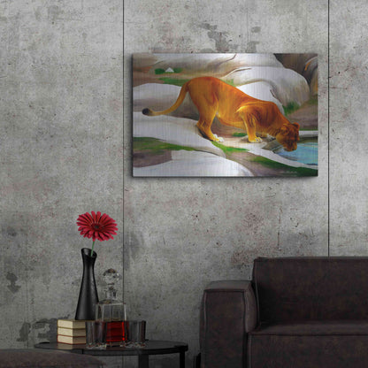 Luxe Metal Art 'Lioness' by Ata Alishahi, Metal Wall Art,36x24