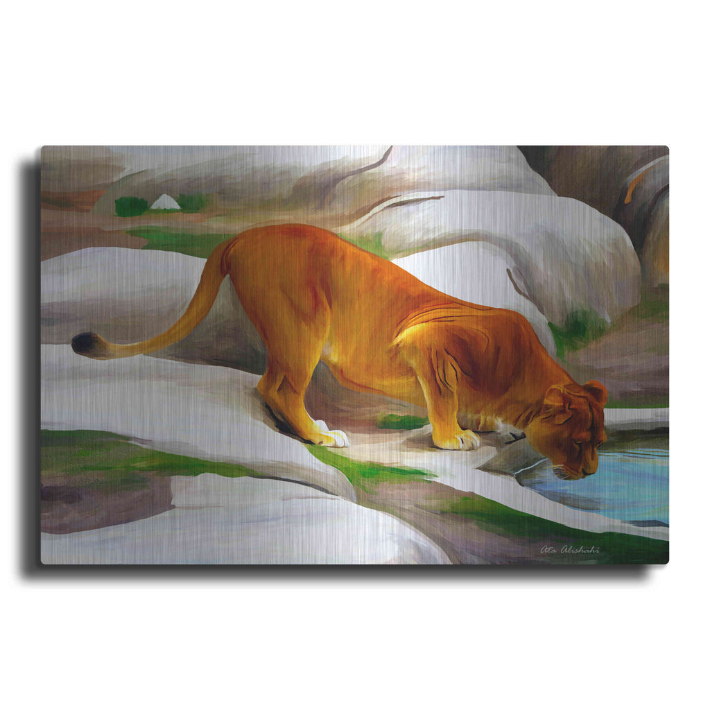 Luxe Metal Art 'Lioness' by Ata Alishahi, Metal Wall Art