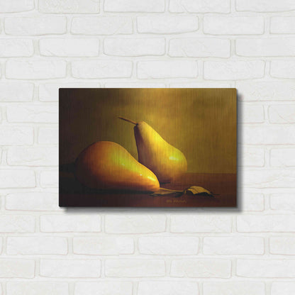 Luxe Metal Art 'Pears' by Ata Alishahi, Metal Wall Art,24x16