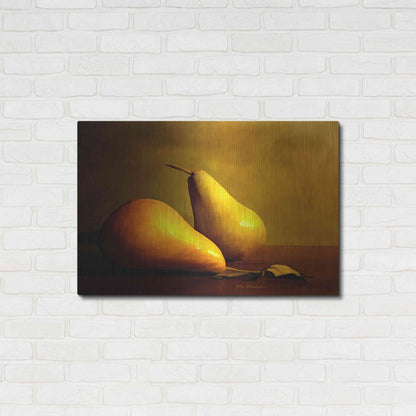 Luxe Metal Art 'Pears' by Ata Alishahi, Metal Wall Art,36x24
