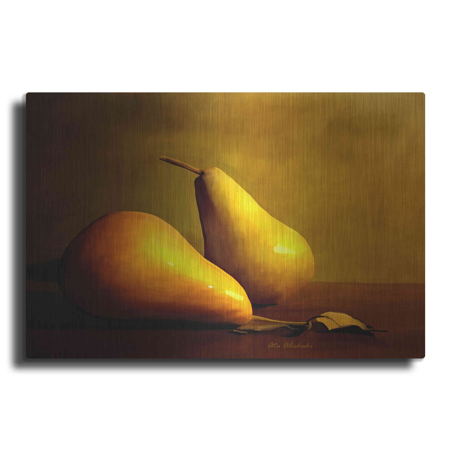Luxe Metal Art 'Pears' by Ata Alishahi, Metal Wall Art