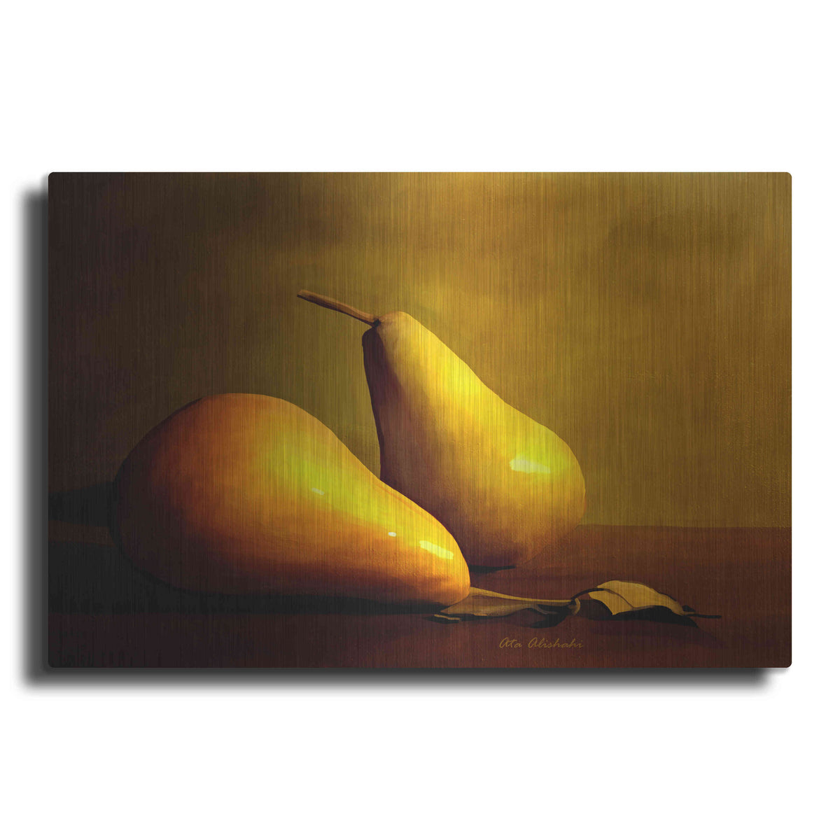 Luxe Metal Art 'Pears' by Ata Alishahi, Metal Wall Art
