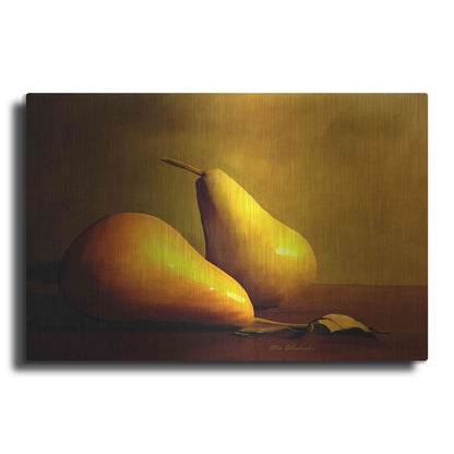 Luxe Metal Art 'Pears' by Ata Alishahi, Metal Wall Art