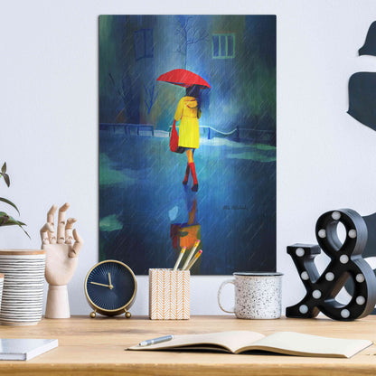 Luxe Metal Art 'Rainy Day' by Ata Alishahi, Metal Wall Art,12x16