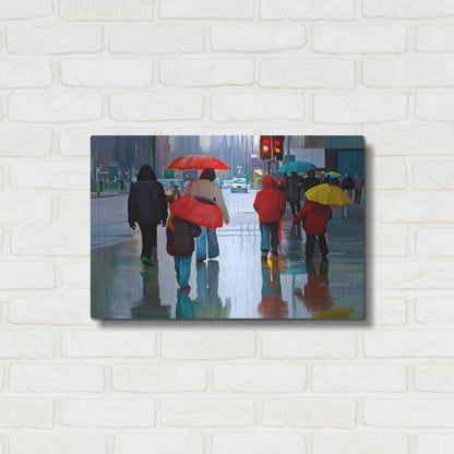 Luxe Metal Art 'Rainy Street' by Ata Alishahi, Metal Wall Art,24x16
