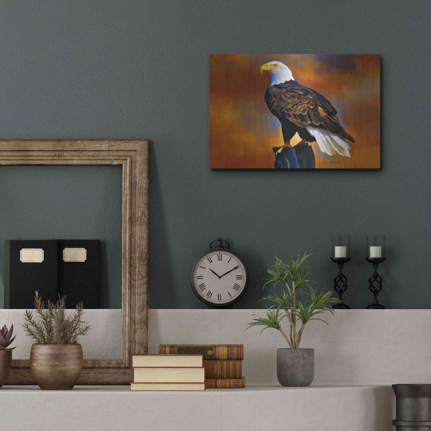 Luxe Metal Art 'The Eagle' by Ata Alishahi, Metal Wall Art,16x12