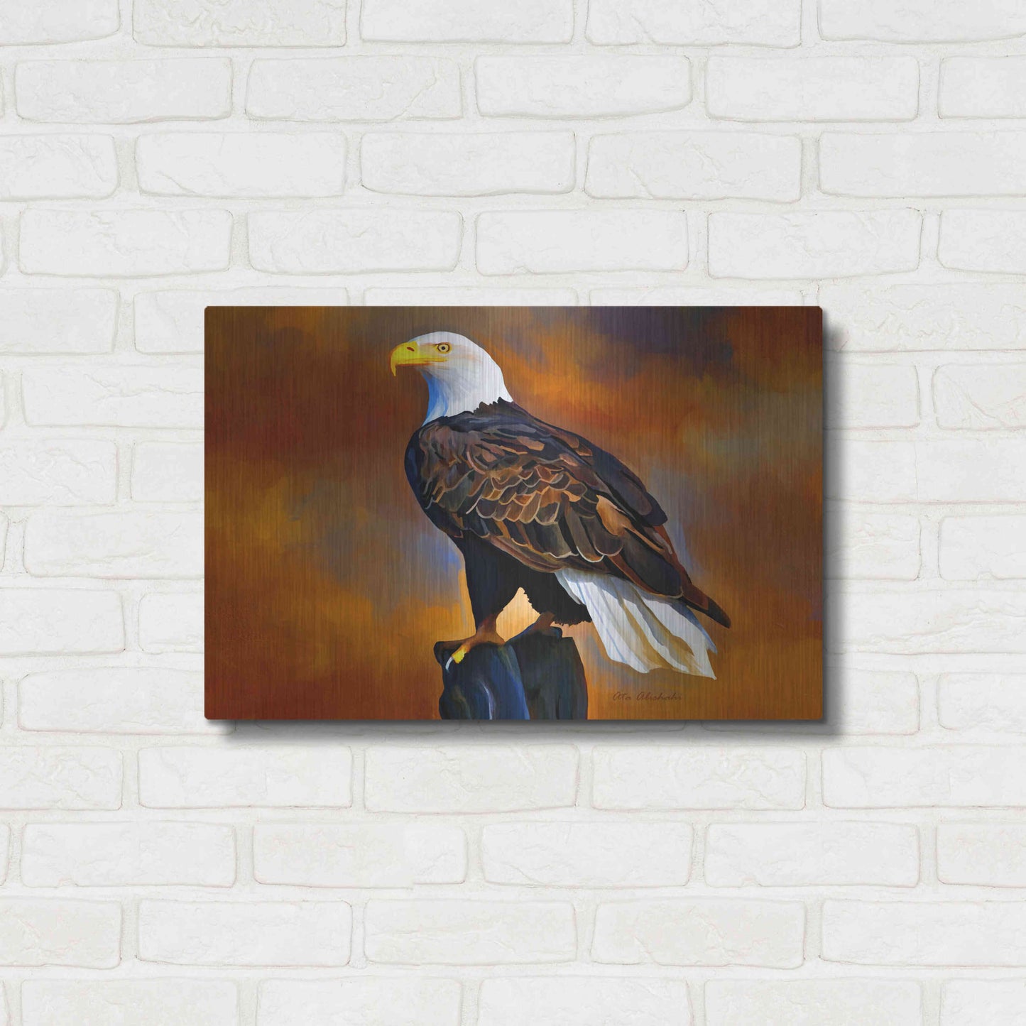 Luxe Metal Art 'The Eagle' by Ata Alishahi, Metal Wall Art,24x16
