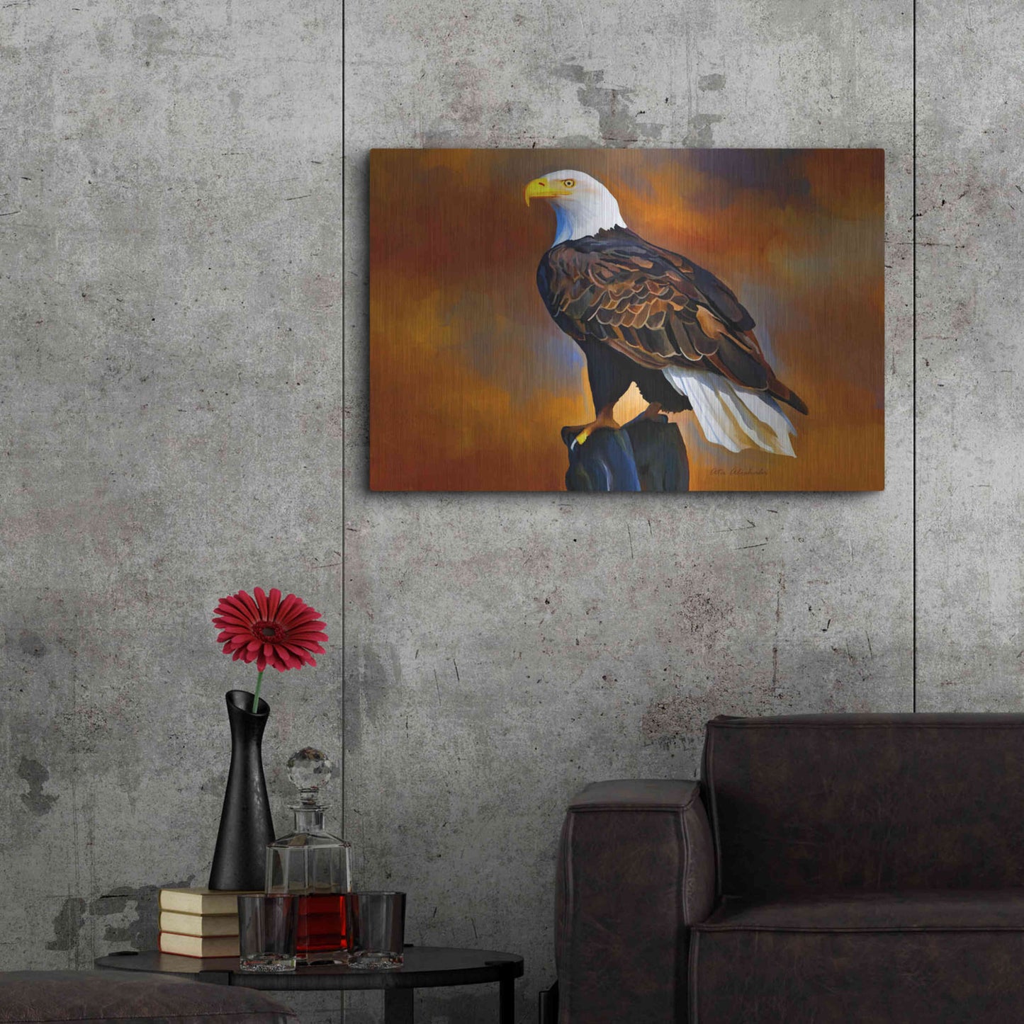 Luxe Metal Art 'The Eagle' by Ata Alishahi, Metal Wall Art,36x24