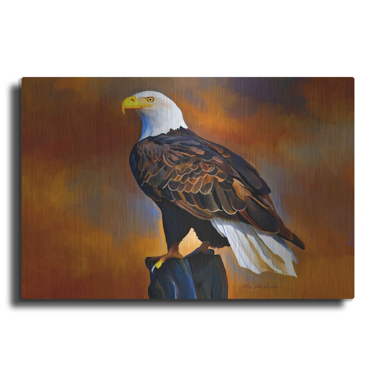 Luxe Metal Art 'The Eagle' by Ata Alishahi, Metal Wall Art