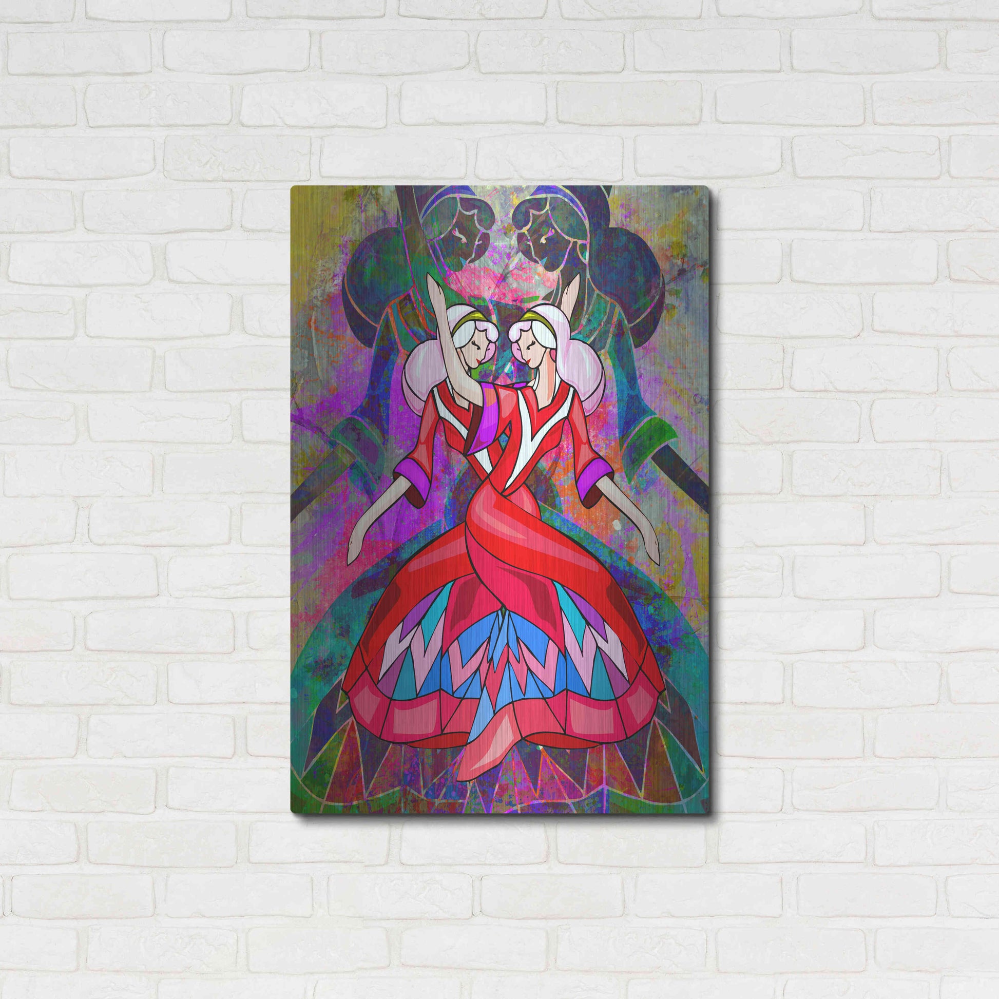 Luxe Metal Art 'Twin Dances' by Ata Alishahi, Metal Wall Art,24x36