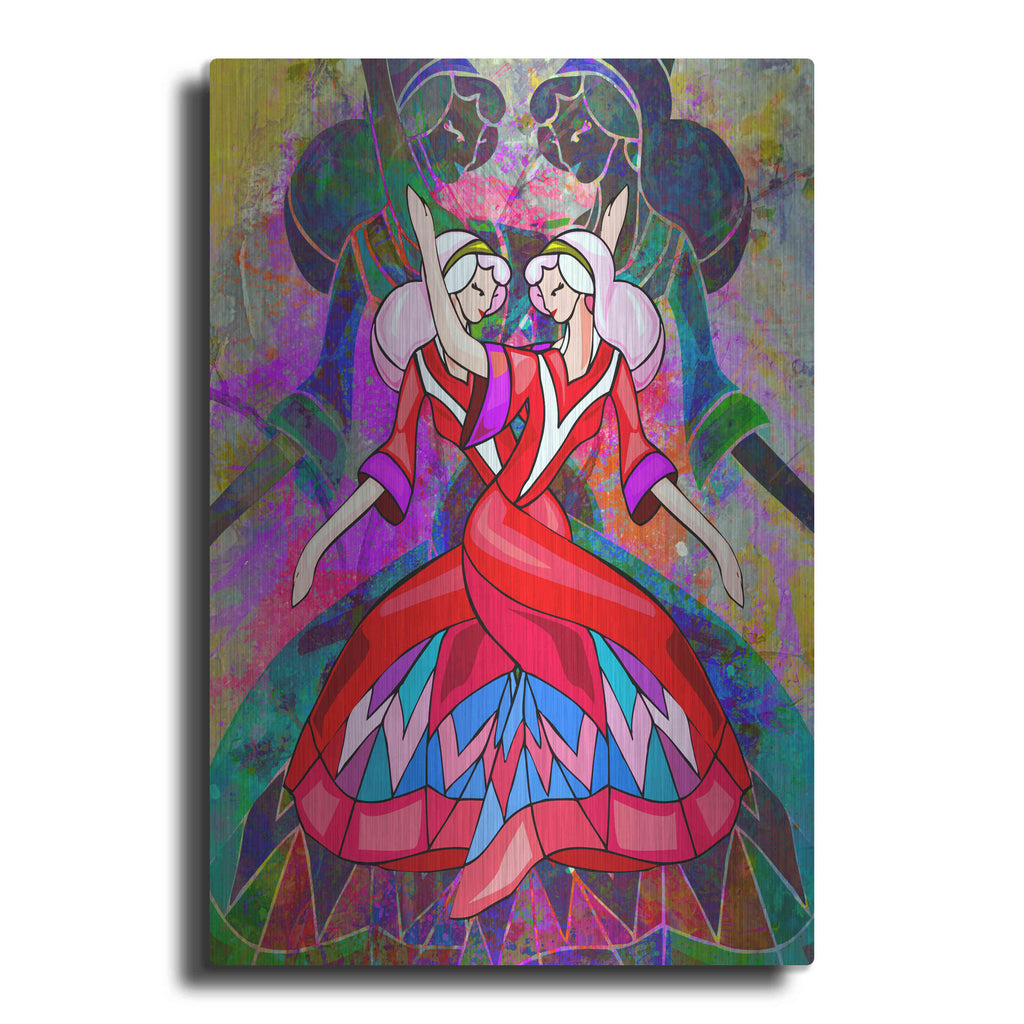 Luxe Metal Art 'Twin Dances' by Ata Alishahi, Metal Wall Art