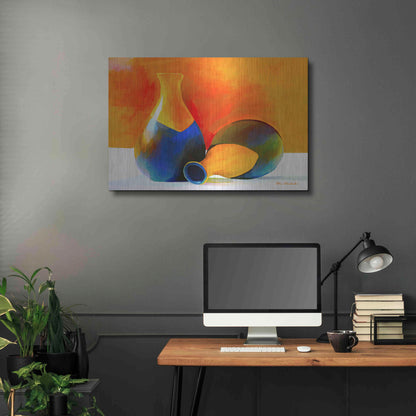 Luxe Metal Art 'Two Vases' by Ata Alishahi, Metal Wall Art,36x24