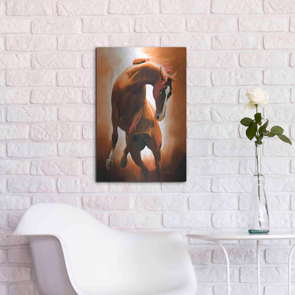 Luxe Metal Art 'Wild Horse' by Ata Alishahi, Metal Wall Art,16x24