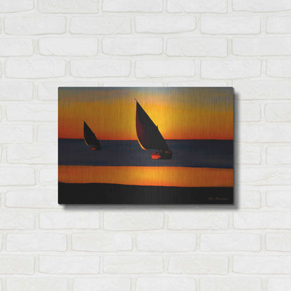 Luxe Metal Art 'Sunset' by Ata Alishahi, Metal Wall Art,24x16