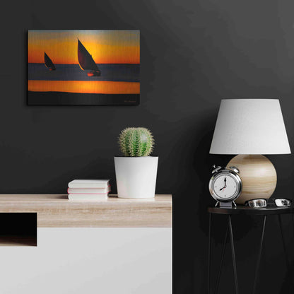 Luxe Metal Art 'Sunset' by Ata Alishahi, Metal Wall Art,24x16