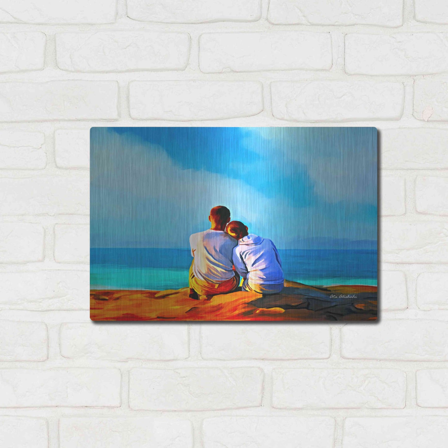 Luxe Metal Art 'A Day With You' by Ata Alishahi, Metal Wall Art,16x12