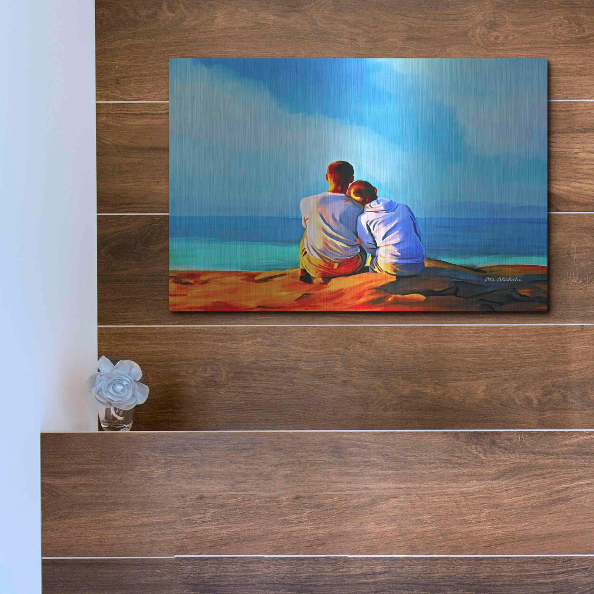 Luxe Metal Art 'A Day With You' by Ata Alishahi, Metal Wall Art,16x12