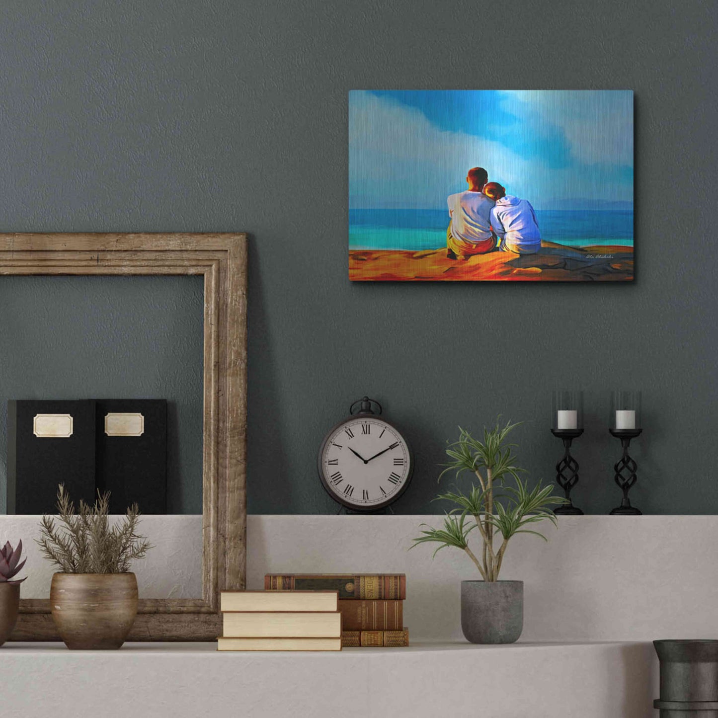 Luxe Metal Art 'A Day With You' by Ata Alishahi, Metal Wall Art,16x12