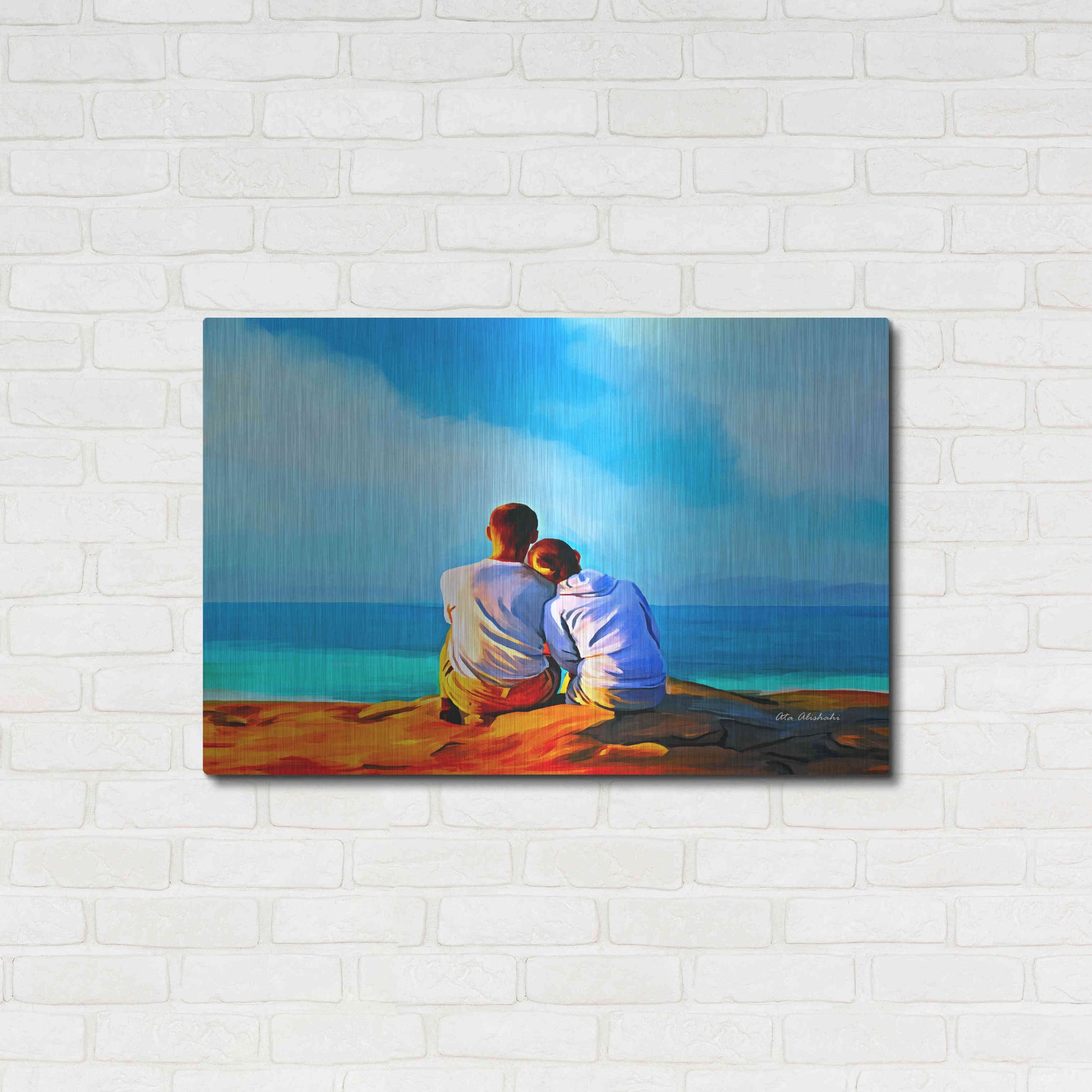 Luxe Metal Art 'A Day With You' by Ata Alishahi, Metal Wall Art,36x24