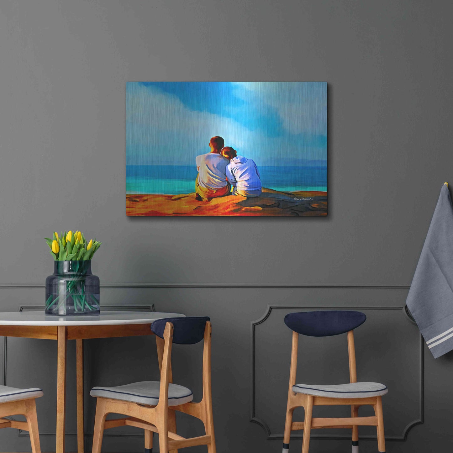 Luxe Metal Art 'A Day With You' by Ata Alishahi, Metal Wall Art,36x24