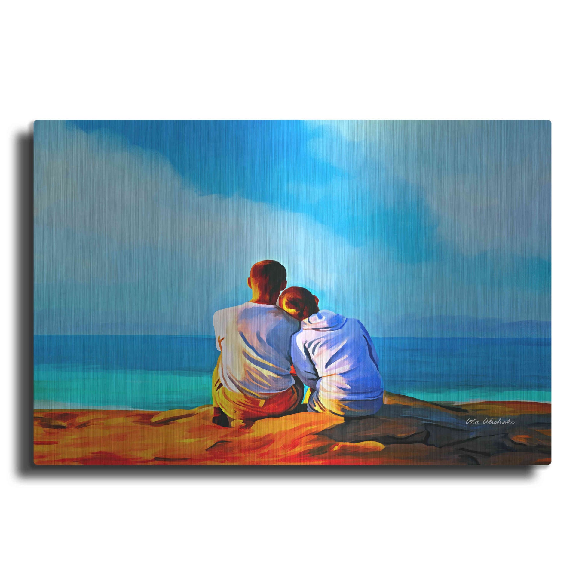 Luxe Metal Art 'A Day With You' by Ata Alishahi, Metal Wall Art