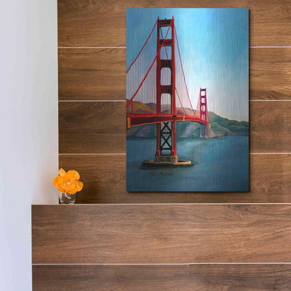 Luxe Metal Art 'Golden Gate Bridge' by Ata Alishahi, Metal Wall Art,12x16