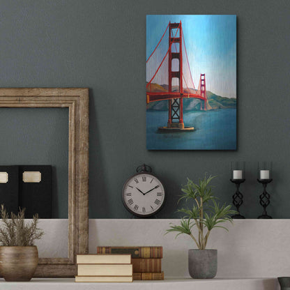 Luxe Metal Art 'Golden Gate Bridge' by Ata Alishahi, Metal Wall Art,12x16