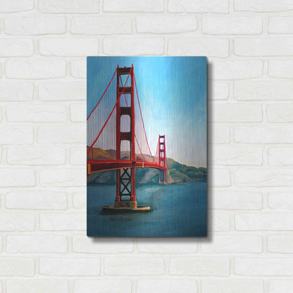 Luxe Metal Art 'Golden Gate Bridge' by Ata Alishahi, Metal Wall Art,16x24