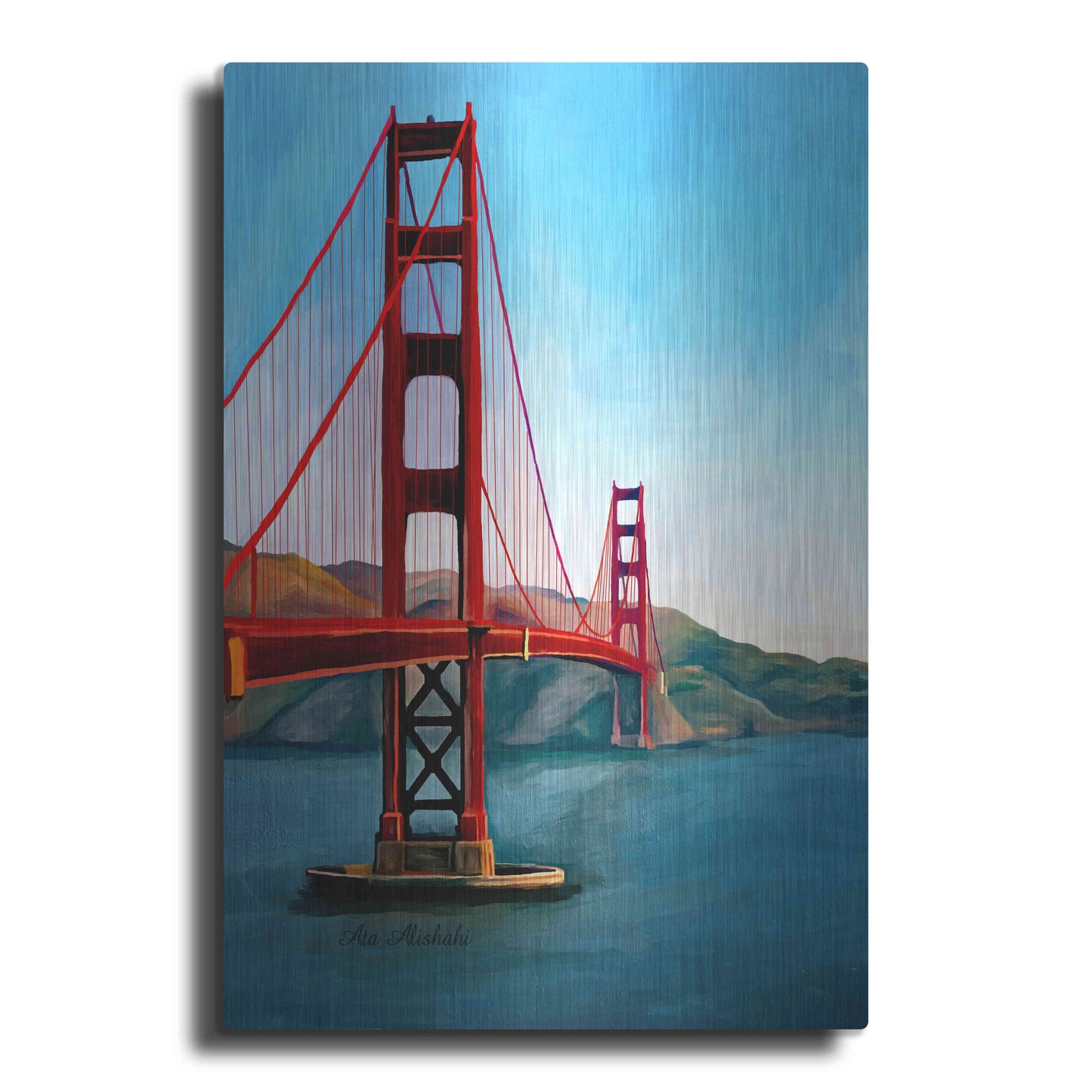 Luxe Metal Art 'Golden Gate Bridge' by Ata Alishahi, Metal Wall Art