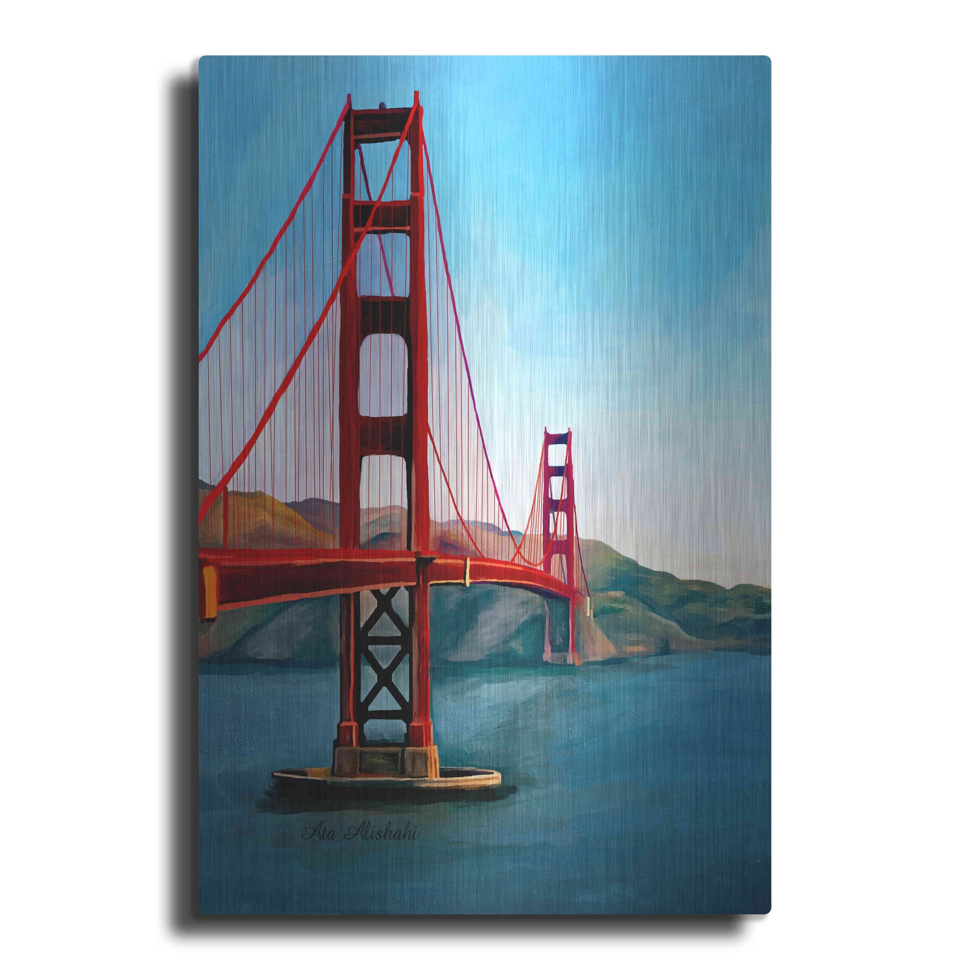 Luxe Metal Art 'Golden Gate Bridge' by Ata Alishahi, Metal Wall Art